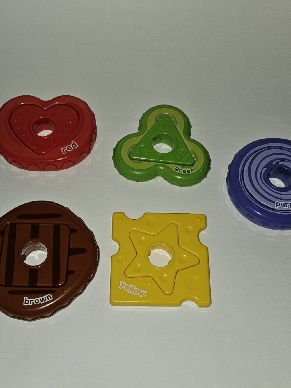 LeapFrog 4-in-1 Learning Hamburger Puzzle Stack Spin Toss Leap Frog Complete - Picture 6 of 9
